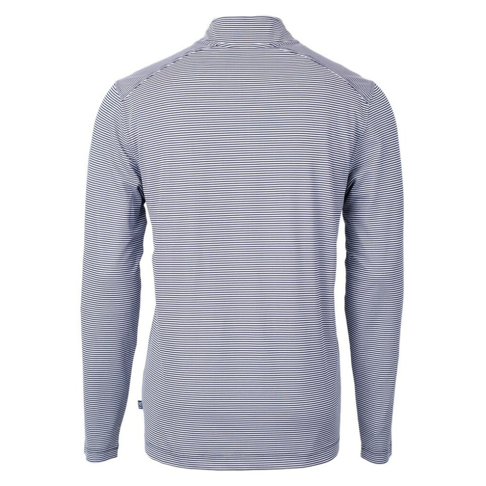 Minnesota Twins Cutter & Buck Virtue Eco Pique Micro Stripe Recycled Quarter-Zip Pullover Top - MLB