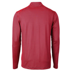 Philadelphia Phillies Cutter & Buck Virtue Eco Pique Micro Stripe Recycled Quarter-Zip Pullover Top - MLB