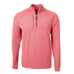 Atlanta Braves Cutter & Buck Adapt Eco Knit Stretch Recycled Quarter-Zip Pullover Top - MLB