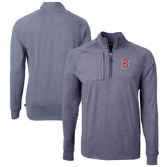 Boston Red Sox Cutter & Buck Adapt Eco Knit Stretch Recycled Quarter-Zip Pullover Top - MLB