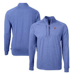 Chicago Cubs Cutter & Buck Adapt Eco Knit Stretch Recycled Quarter-Zip Pullover Top - MLB