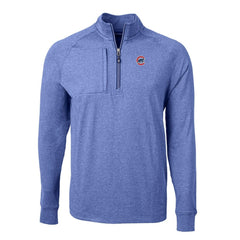 Chicago Cubs Cutter & Buck Adapt Eco Knit Stretch Recycled Quarter-Zip Pullover Top - MLB
