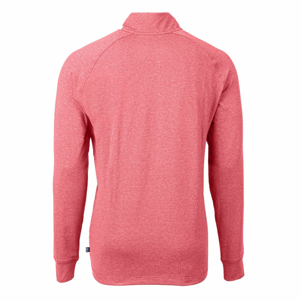 Cleveland Guardians Cutter & Buck Adapt Eco Knit Stretch Recycled Quarter-Zip Pullover Top - MLB