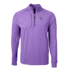 Colorado Rockies Cutter & Buck Adapt Eco Knit Stretch Recycled Quarter-Zip Pullover Top - MLB