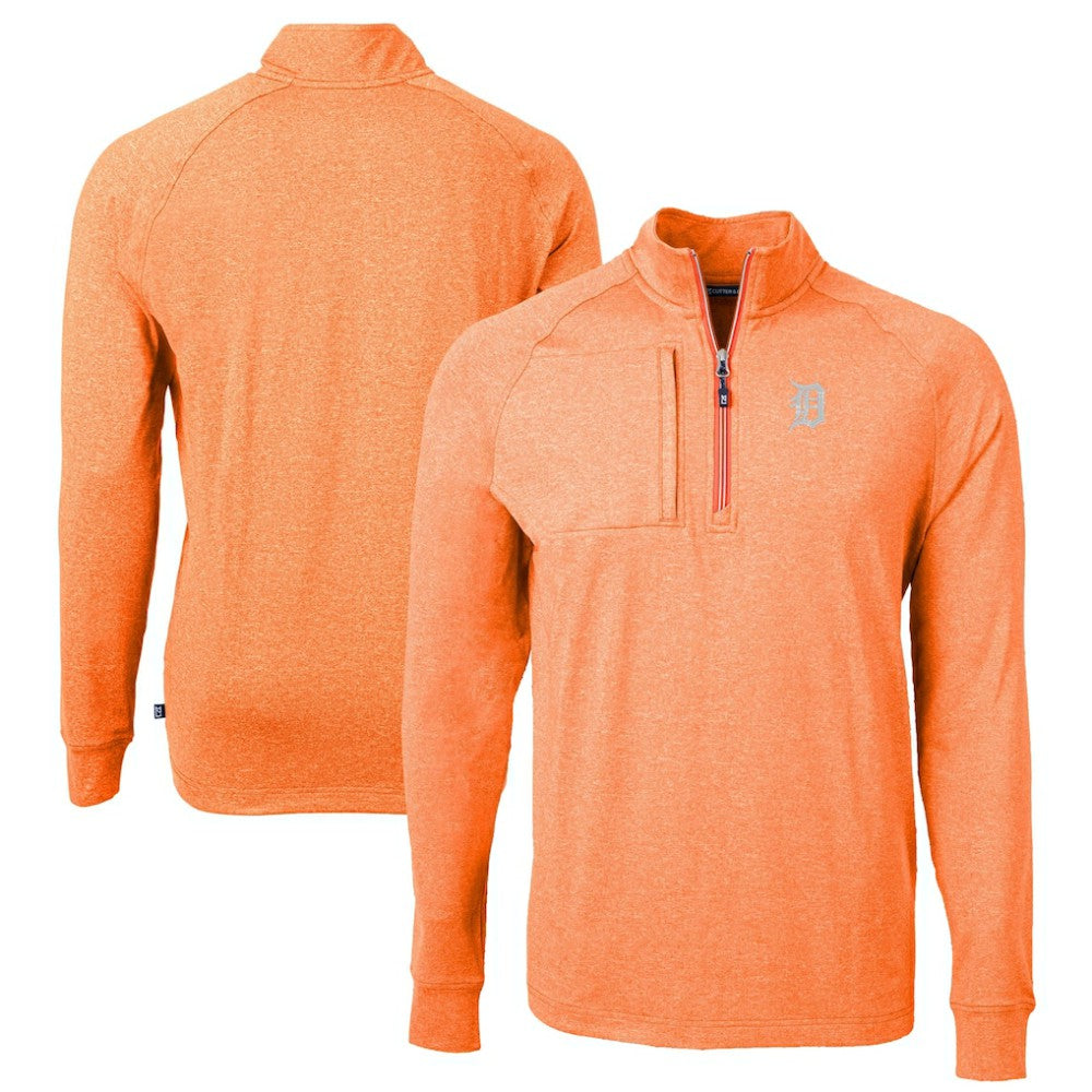 Detroit Tigers Cutter & Buck Adapt Eco Knit Stretch Recycled Quarter-Zip Pullover Top - MLB