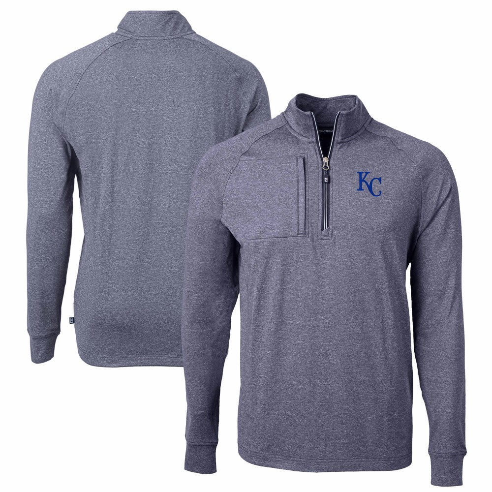 Kansas City Royals Cutter & Buck Adapt Eco Knit Stretch Recycled Quarter-Zip Pullover Top - MLB