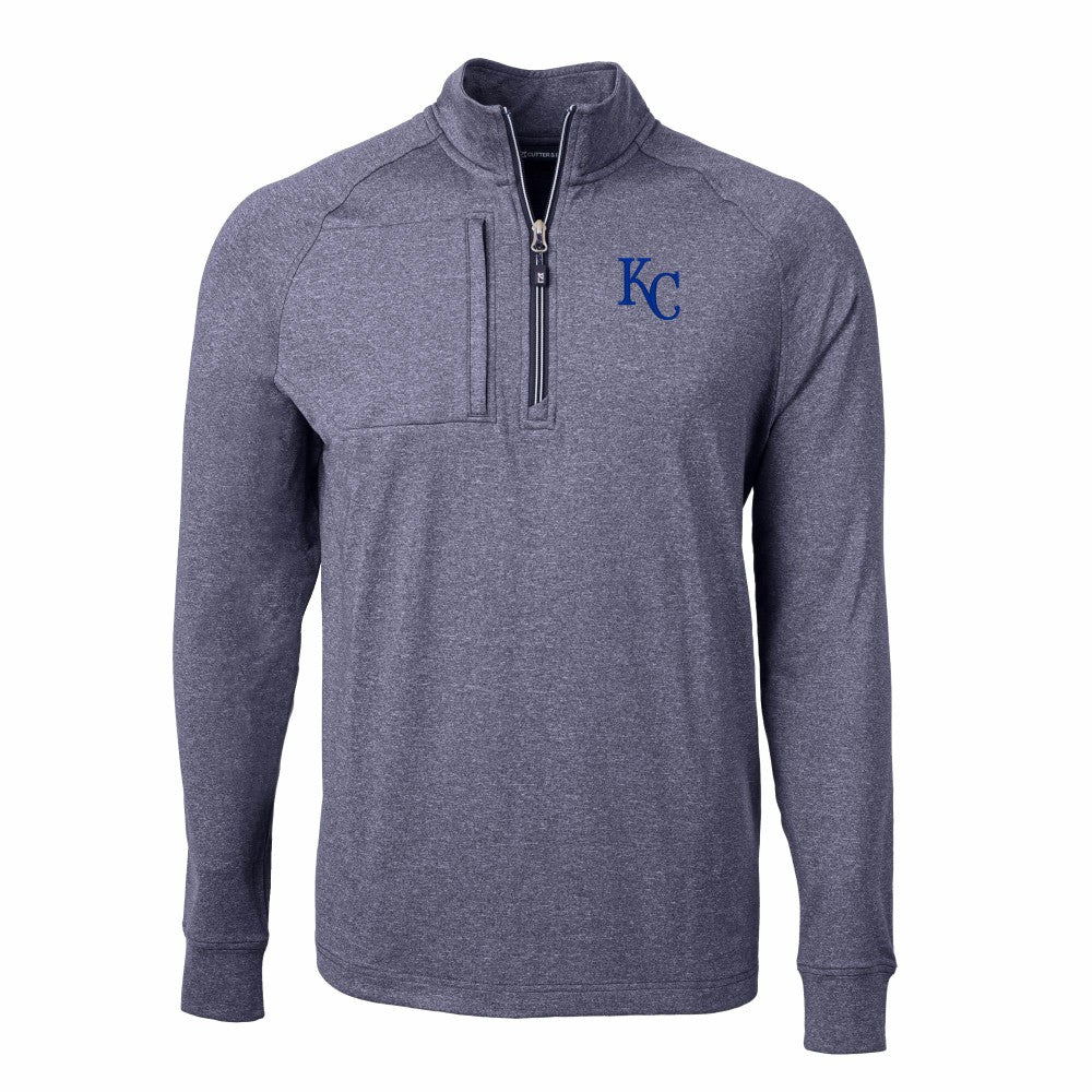Kansas City Royals Cutter & Buck Adapt Eco Knit Stretch Recycled Quarter-Zip Pullover Top - MLB