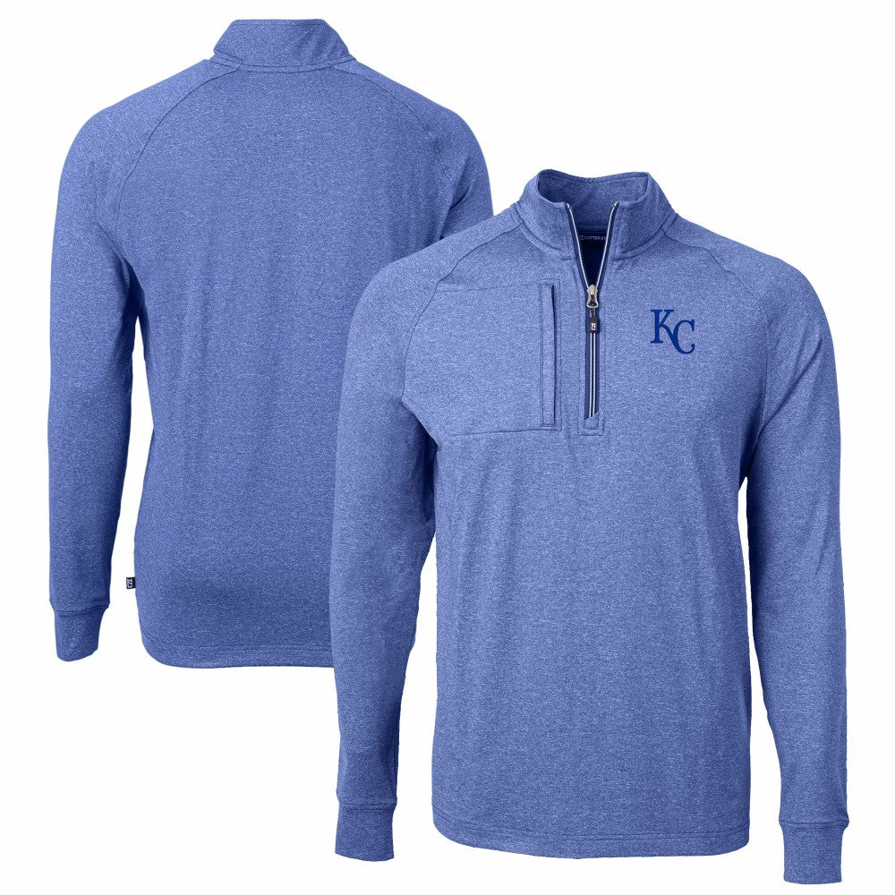 Kansas City Royals Cutter & Buck Adapt Eco Knit Stretch Recycled Quarter-Zip Pullover Top - MLB