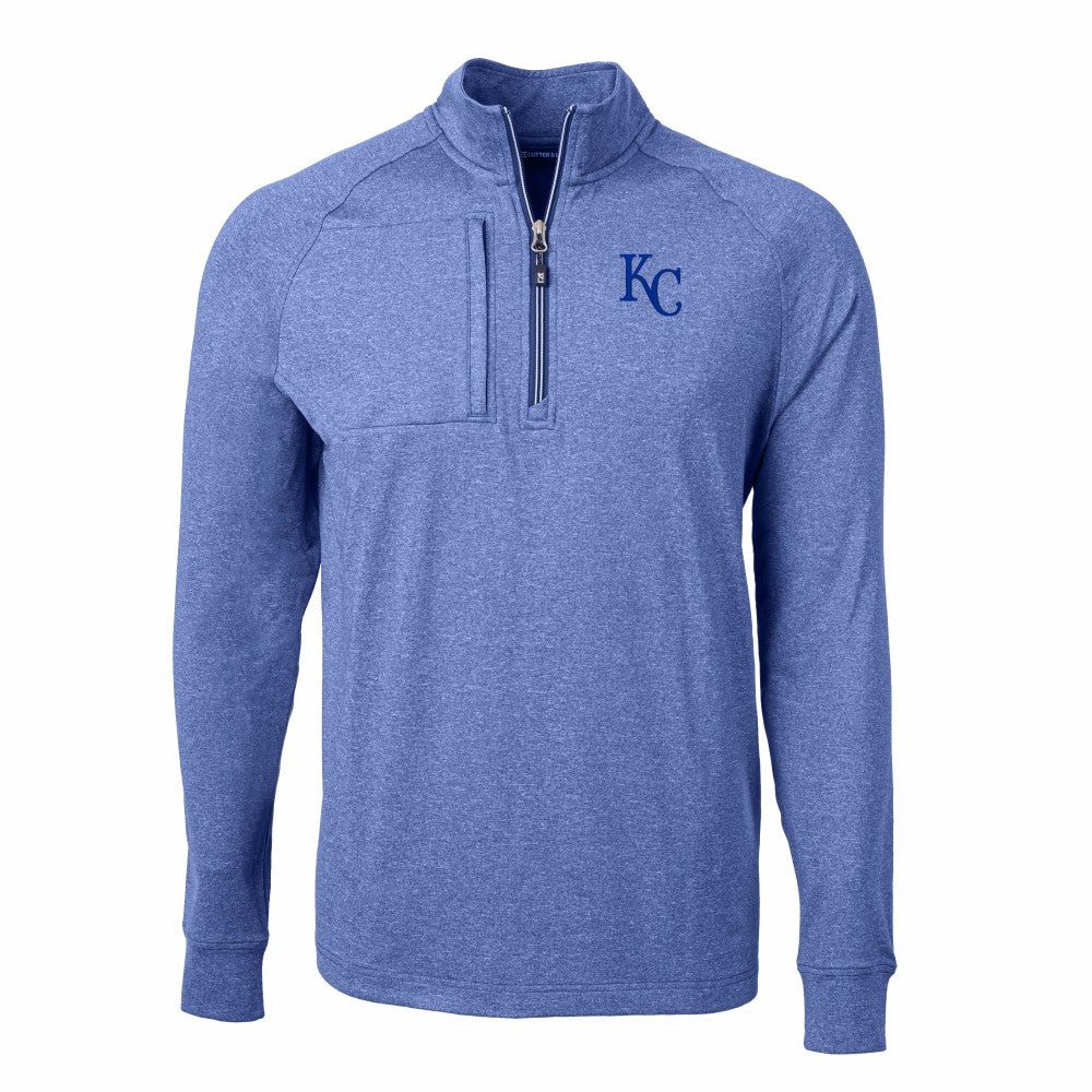 Kansas City Royals Cutter & Buck Adapt Eco Knit Stretch Recycled Quarter-Zip Pullover Top - MLB