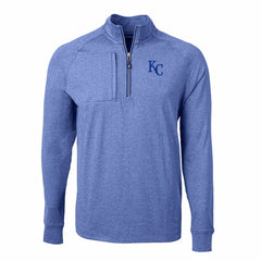 Kansas City Royals Cutter & Buck Adapt Eco Knit Stretch Recycled Quarter-Zip Pullover Top - MLB