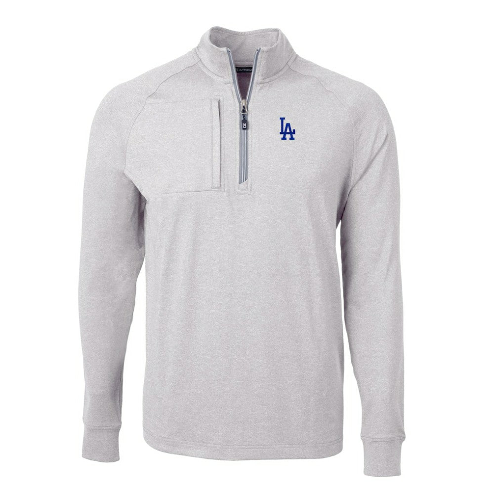 Los Angeles Dodgers Cutter & Buck Adapt Eco Knit Stretch Recycled Quarter-Zip Pullover Top - MLB
