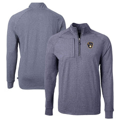 Milwaukee Brewers Cutter & Buck Adapt Eco Knit Stretch Recycled Quarter-Zip Pullover Top - MLB