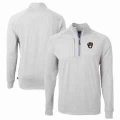 Milwaukee Brewers Cutter & Buck Adapt Eco Knit Stretch Recycled Quarter-Zip Pullover Top - MLB