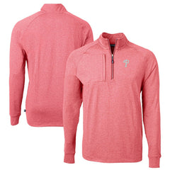 Philadelphia Phillies Cutter & Buck Adapt Eco Knit Stretch Recycled Quarter-Zip Pullover Top - MLB