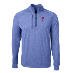 Philadelphia Phillies Cutter & Buck Adapt Eco Knit Stretch Recycled Quarter-Zip Pullover Top - MLB