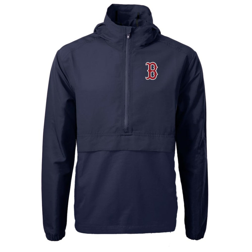 Boston Red Sox Cutter & Buck Charter Eco Recycled Half-Zip Anorak Jacket - MLB