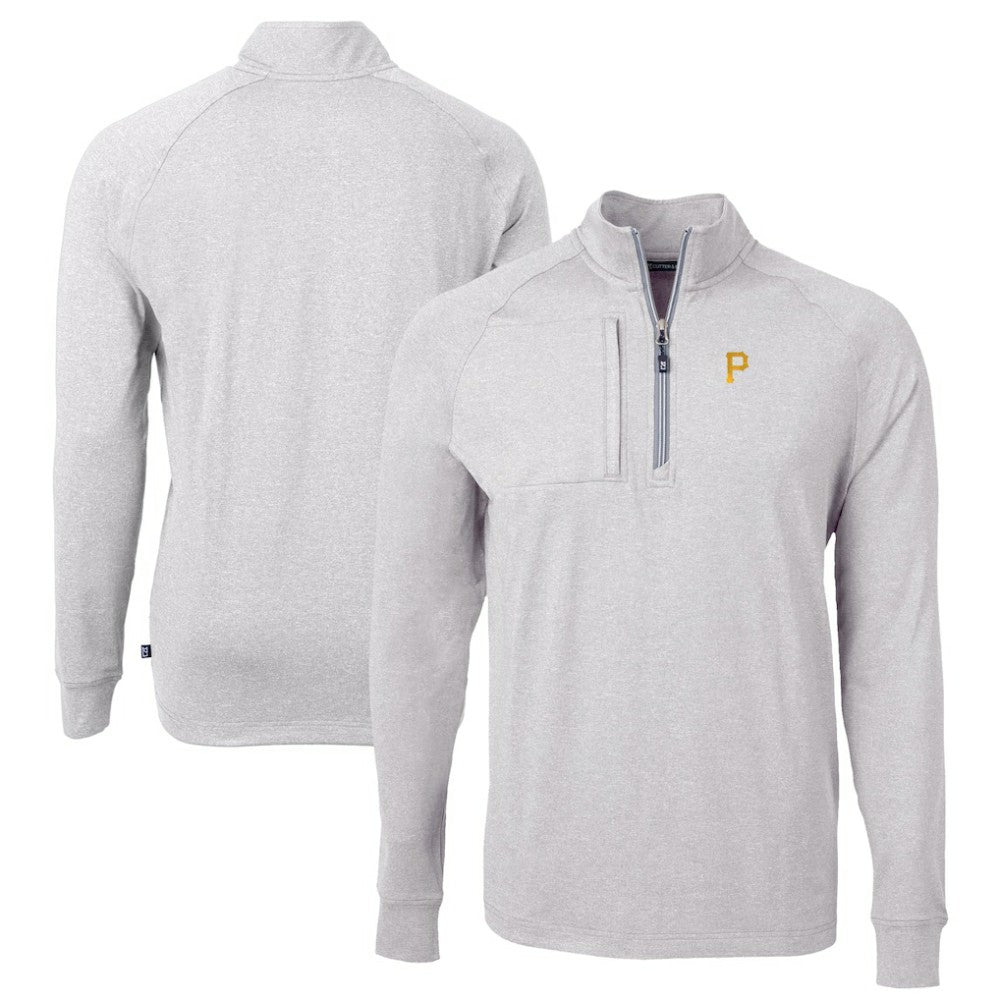 Pittsburgh Pirates Cutter & Buck Adapt Eco Knit Stretch Recycled Quarter-Zip Pullover Top - MLB