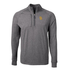 San Diego Padres Cutter & Buck Adapt Eco Knit Stretch Recycled Quarter-Zip Pullover Top - MLB