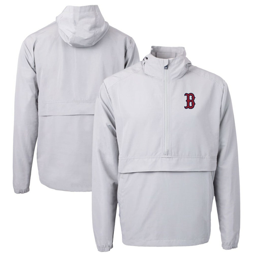 Boston Red Sox Cutter & Buck Charter Eco Recycled Half-Zip Anorak Jacket - MLB