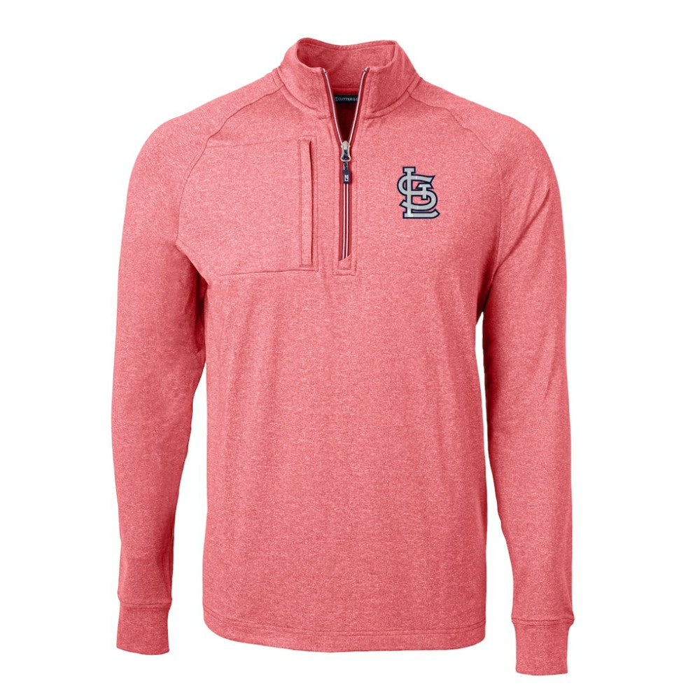 St. Louis Cardinals Cutter & Buck Adapt Eco Knit Stretch Recycled Quarter-Zip Pullover Top - MLB