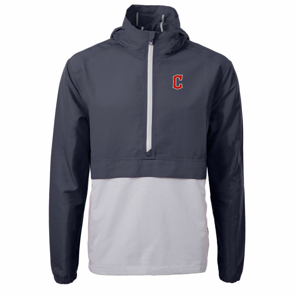 Cleveland Guardians Cutter & Buck Charter Eco Recycled Half-Zip Anorak Jacket - MLB