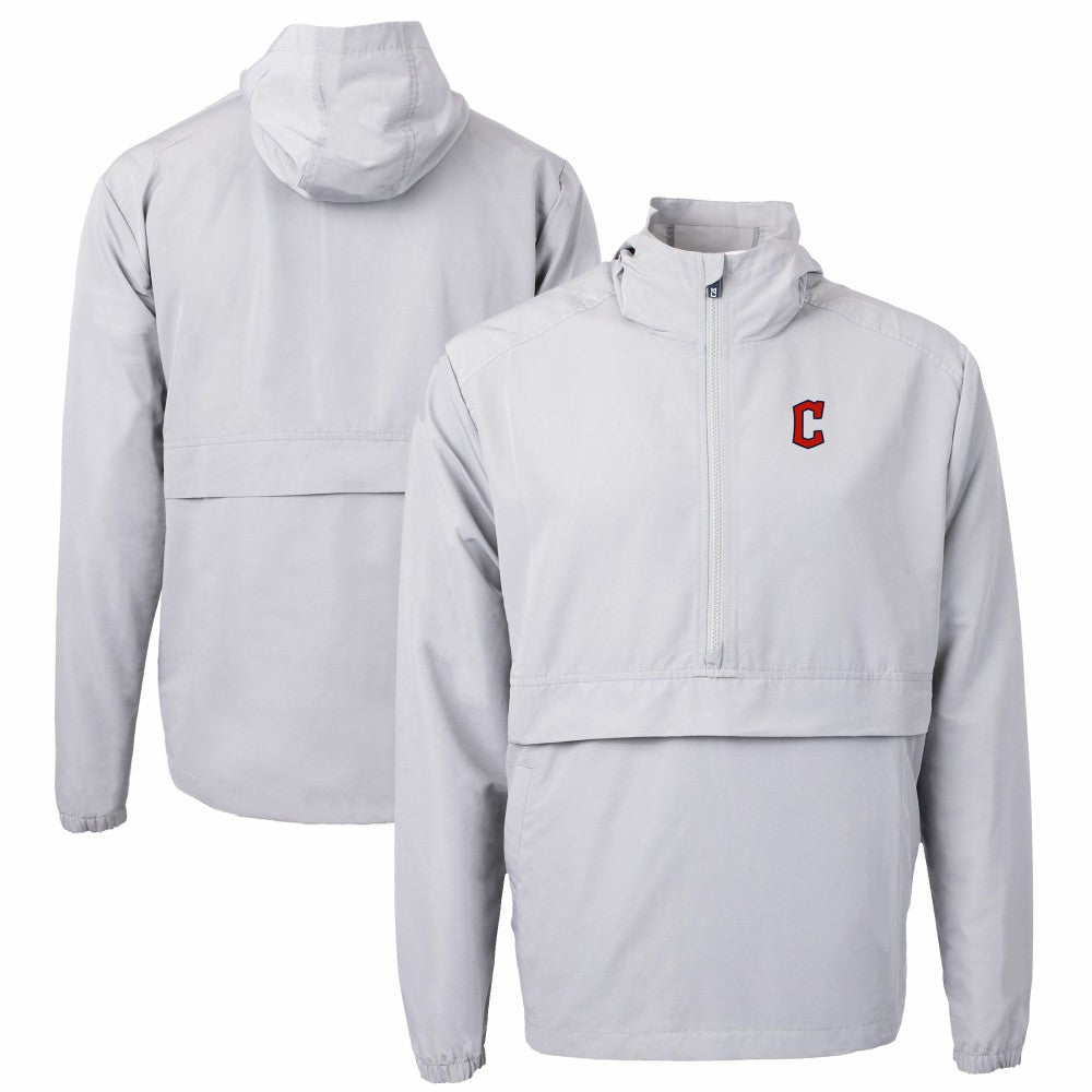 Cleveland Guardians Cutter & Buck Charter Eco Recycled Half-Zip Anorak Jacket - MLB