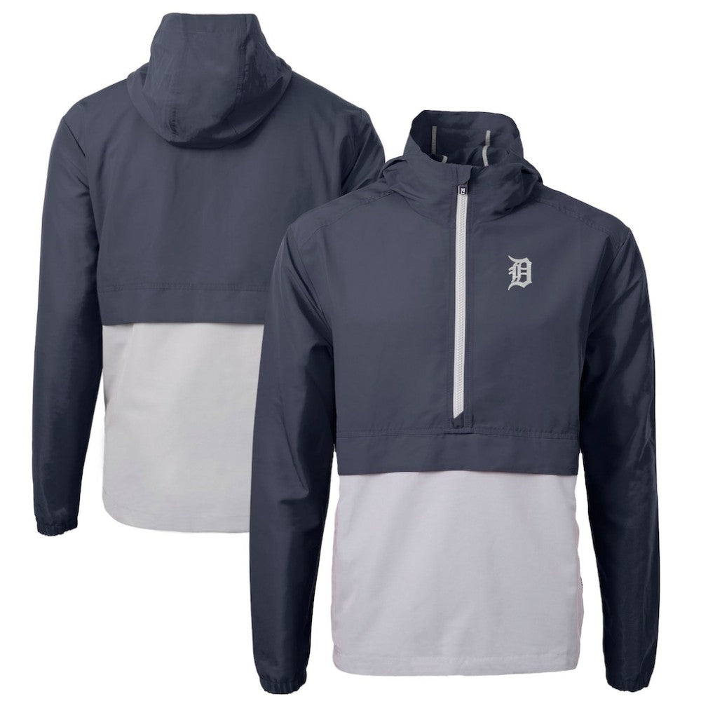 Detroit Tigers Cutter & Buck Charter Eco Recycled Half-Zip Anorak Jacket - MLB