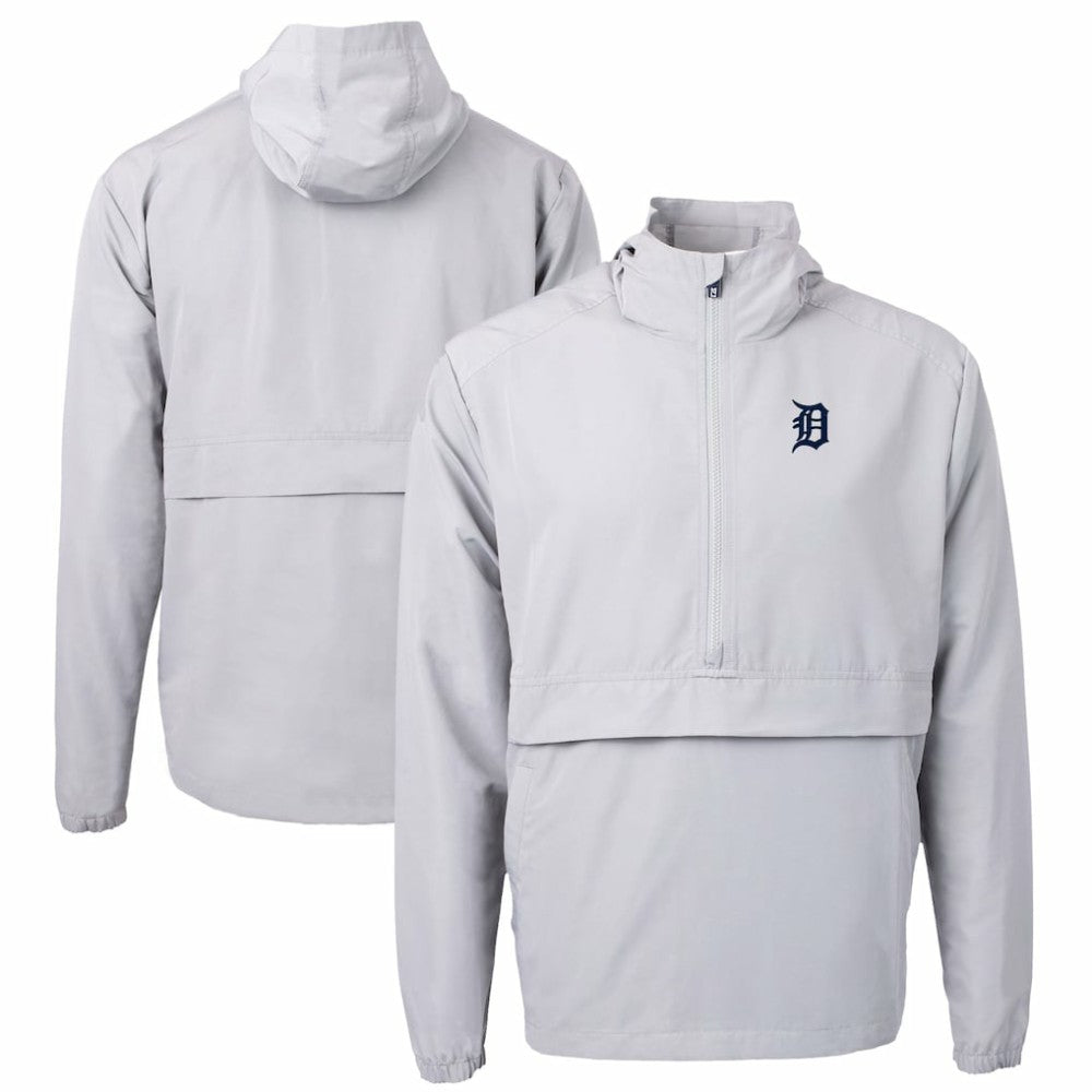 Detroit Tigers Cutter & Buck Charter Eco Recycled Half-Zip Anorak Jacket - MLB