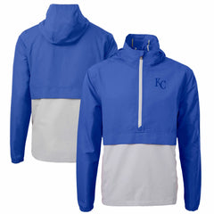 Kansas City Royals Cutter & Buck Charter Eco Recycled Half-Zip Anorak Jacket - MLB