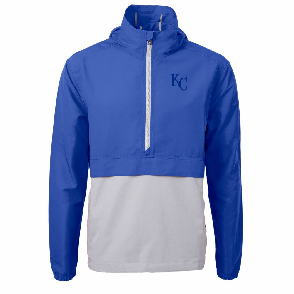 Kansas City Royals Cutter & Buck Charter Eco Recycled Half-Zip Anorak Jacket - MLB