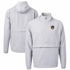 Milwaukee Brewers Cutter & Buck Charter Eco Recycled Half-Zip Anorak Jacket - MLB