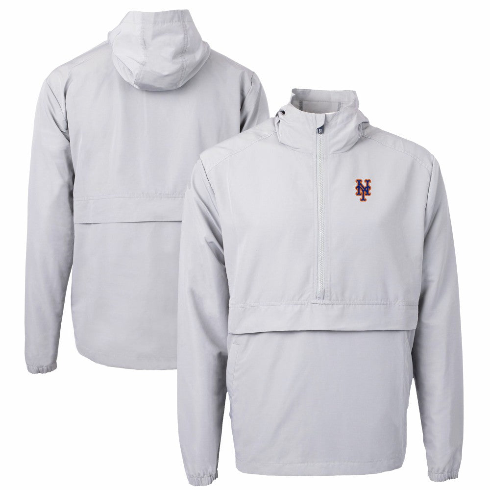 New York Mets Cutter & Buck Charter Eco Recycled Half-Zip Anorak Jacket - MLB