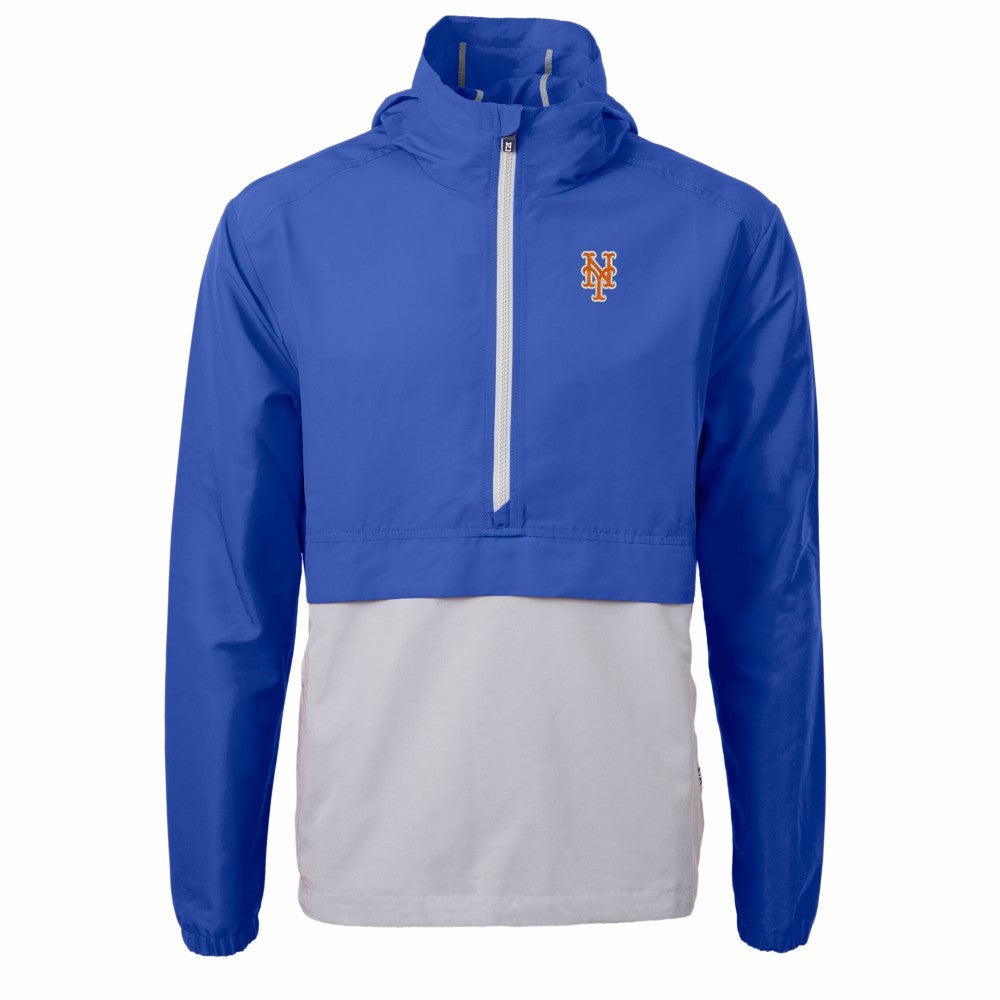 New York Mets Cutter & Buck Charter Eco Recycled Half-Zip Anorak Jacket - MLB