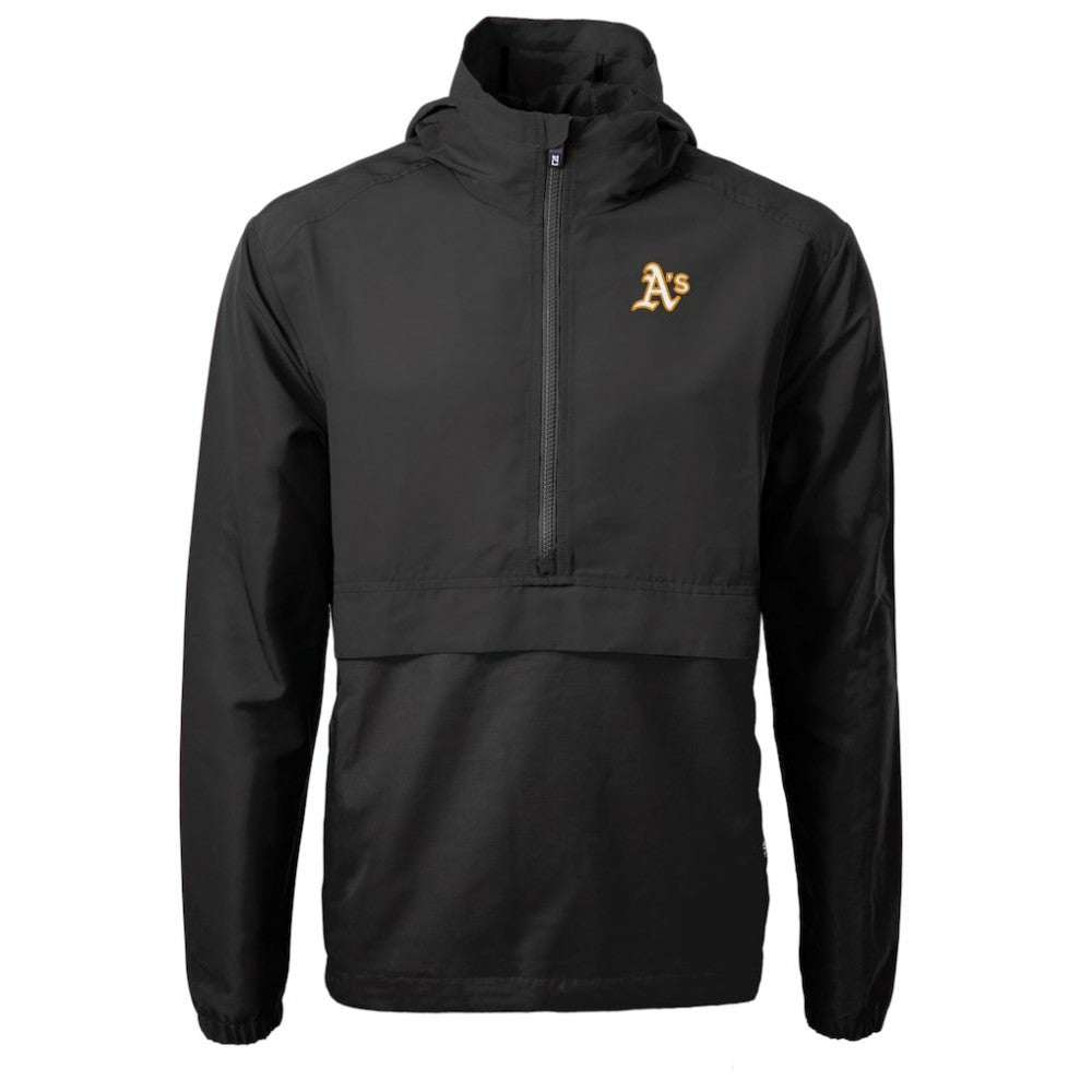 Athletics Cutter & Buck Charter Eco Recycled Half-Zip Anorak Jacket - MLB