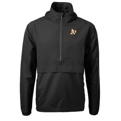 Athletics Cutter & Buck Charter Eco Recycled Half-Zip Anorak Jacket - MLB