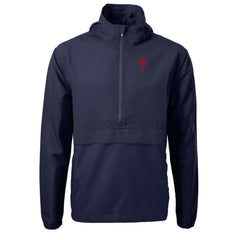 Philadelphia Phillies Cutter & Buck Charter Eco Recycled Half-Zip Anorak Jacket - MLB