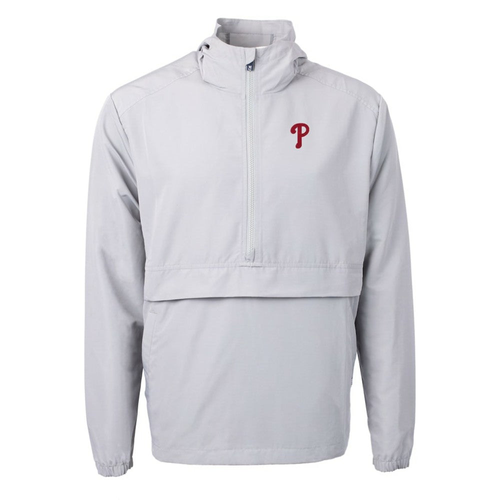 Philadelphia Phillies Cutter & Buck Charter Eco Recycled Half-Zip Anorak Jacket - MLB
