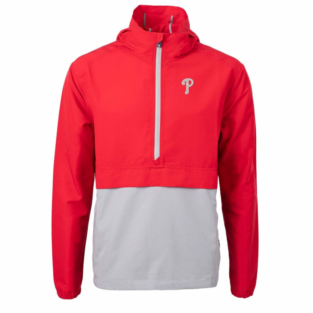 Philadelphia Phillies Cutter & Buck Charter Eco Recycled Half-Zip Anorak Jacket - MLB