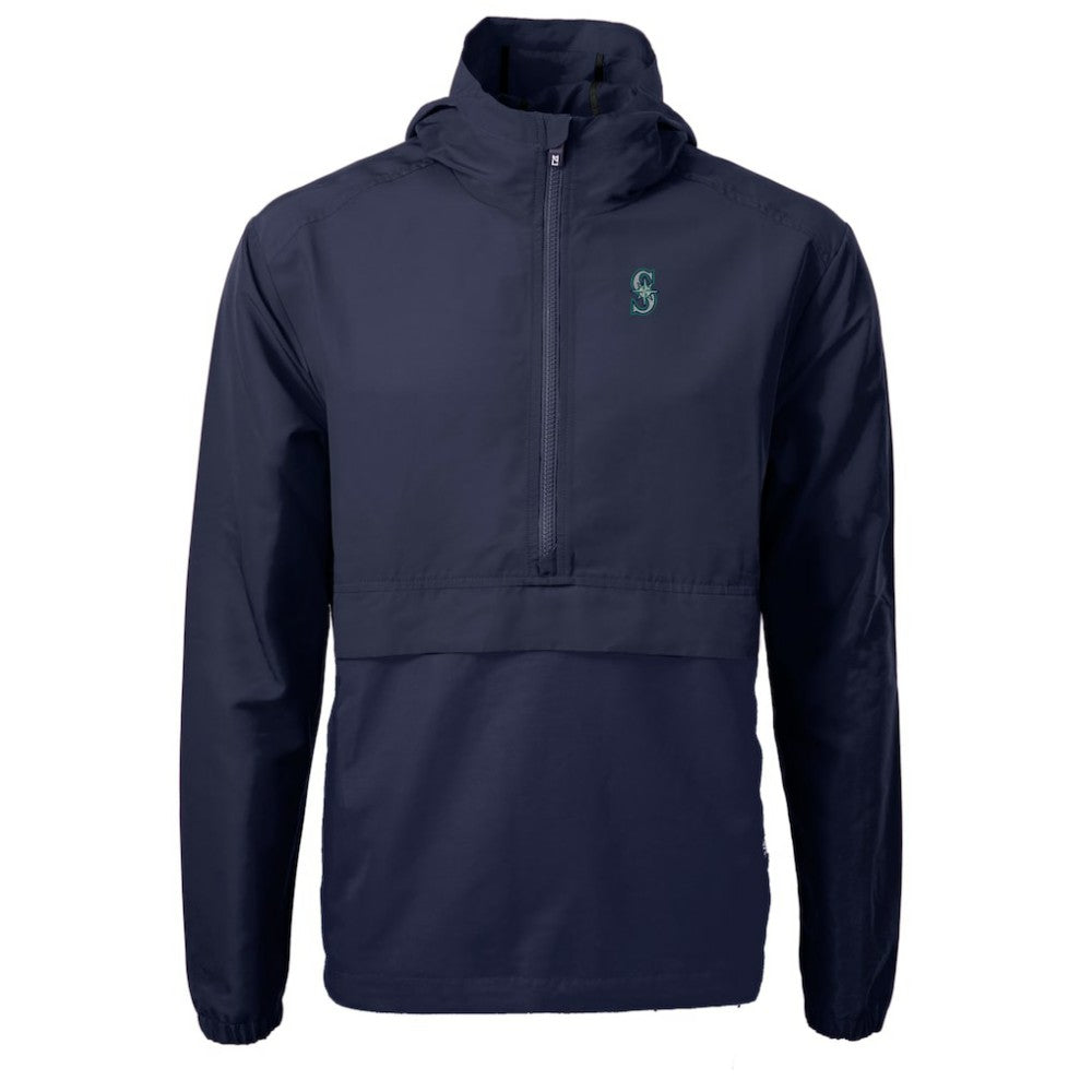Seattle Mariners Cutter & Buck Charter Eco Recycled Half-Zip Anorak Jacket - MLB