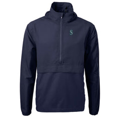 Seattle Mariners Cutter & Buck Charter Eco Recycled Half-Zip Anorak Jacket - MLB