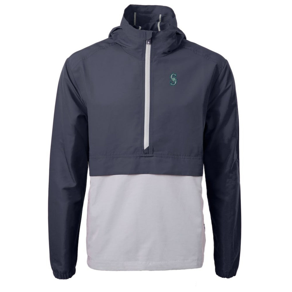 Seattle Mariners Cutter & Buck Charter Eco Recycled Half-Zip Anorak Jacket - MLB