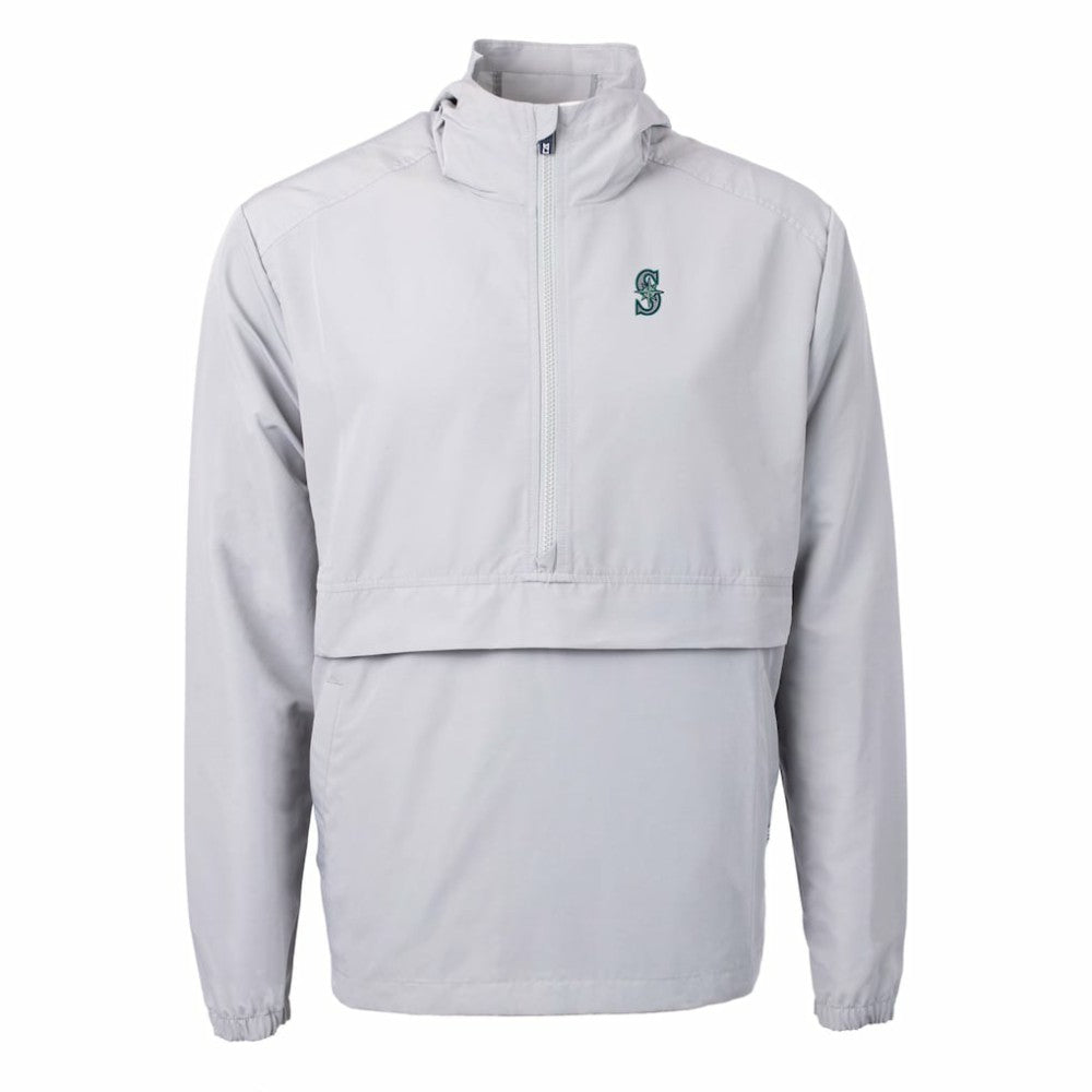 Seattle Mariners Cutter & Buck Charter Eco Recycled Half-Zip Anorak Jacket - MLB