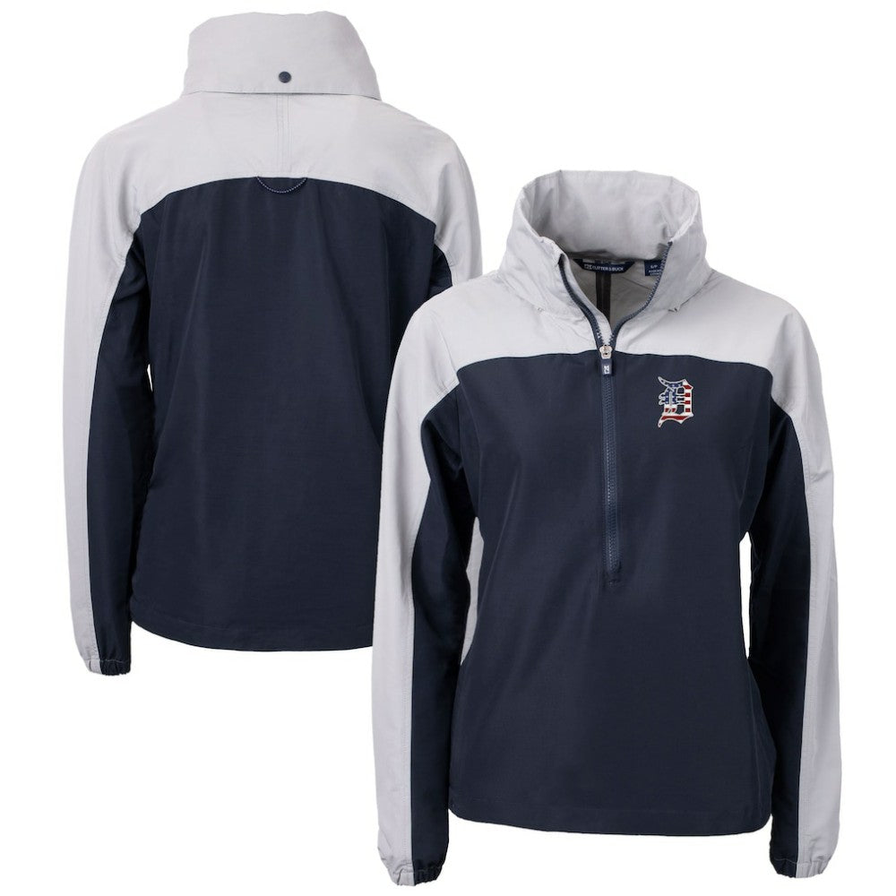 Detroit Tigers Cutter & Buck Women's Charter Eco Recycled Anorak Jacket - MLB