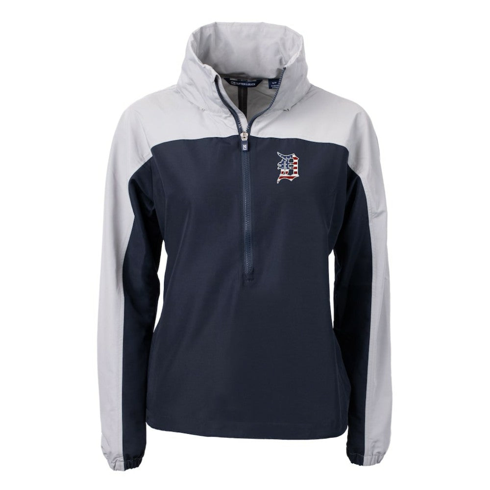 Detroit Tigers Cutter & Buck Women's Charter Eco Recycled Anorak Jacket - MLB