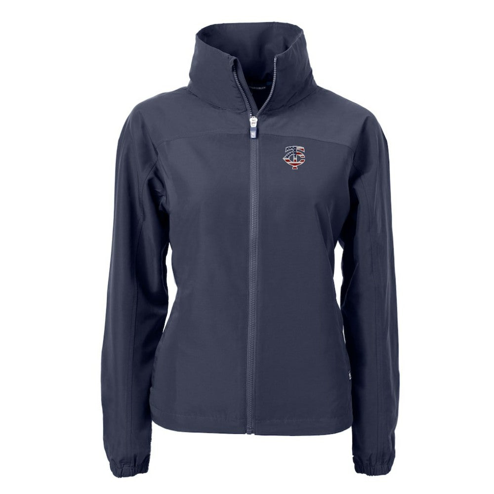 Minnesota Twins Cutter & Buck Women's Charter Eco Recycled Full-Zip Jacket - MLB