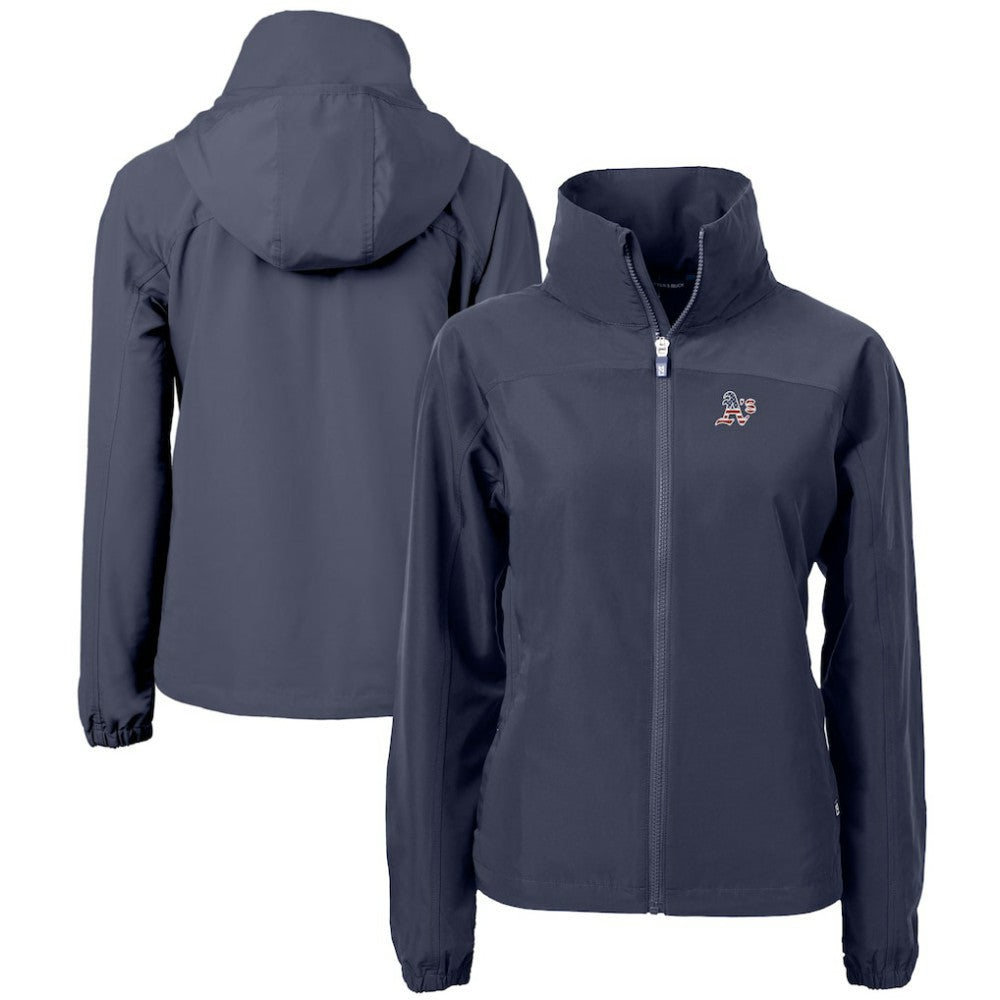 Athletics Cutter & Buck Women's Charter Eco Recycled Full-Zip Jacket - MLB
