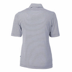 Milwaukee Brewers Cutter & Buck Women's Virtue Eco Pique Stripe Top - MLB