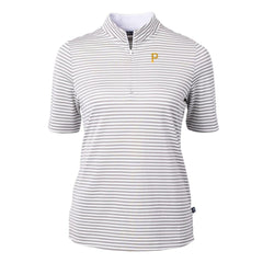 Pittsburgh Pirates Cutter & Buck Women's Virtue Eco Pique Stripe Top - MLB