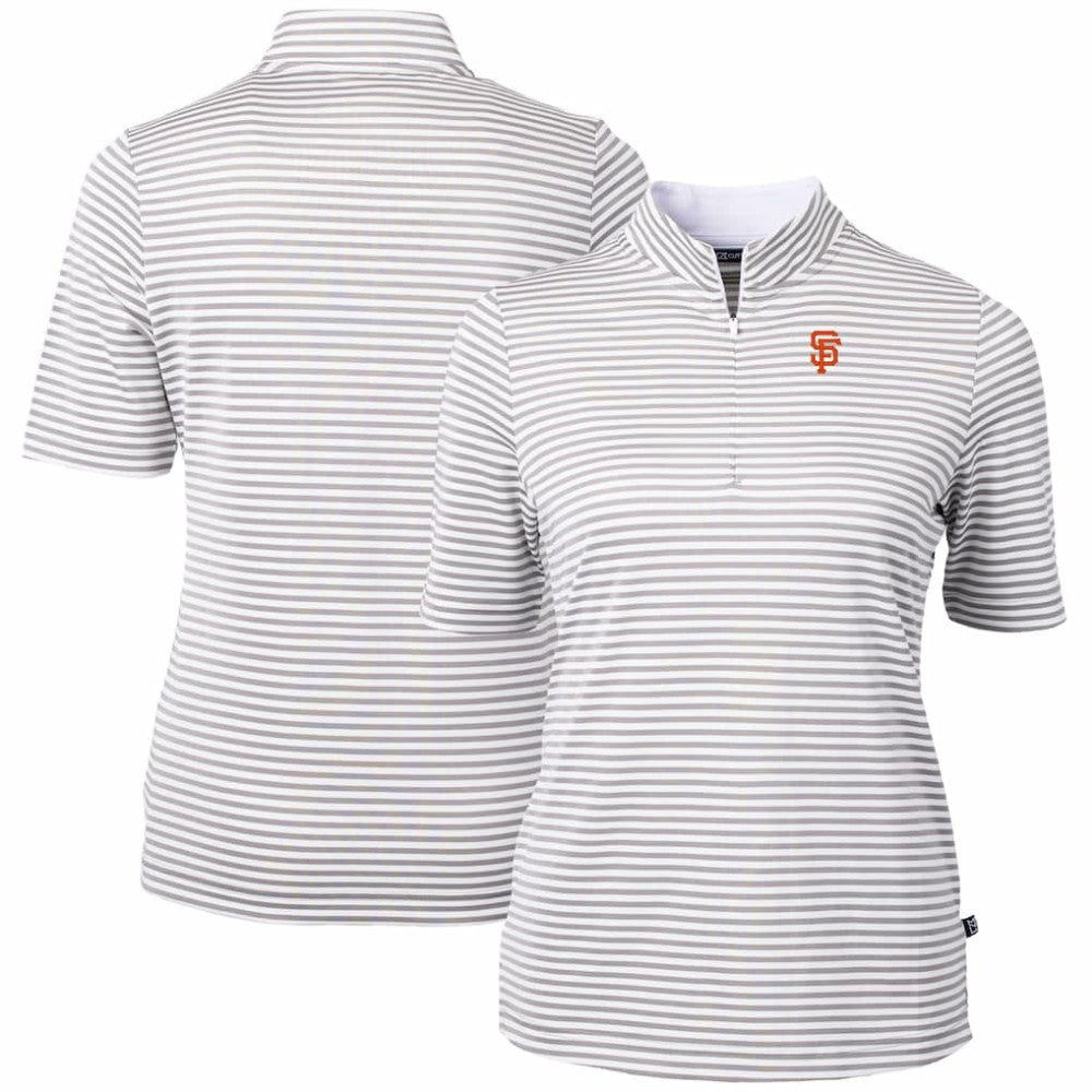 San Francisco Giants Cutter & Buck Women's Virtue Eco Pique Stripe Top - MLB