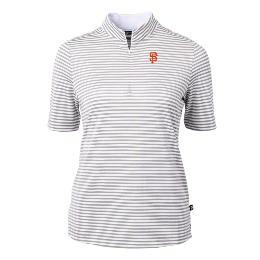 San Francisco Giants Cutter & Buck Women's Virtue Eco Pique Stripe Top - MLB